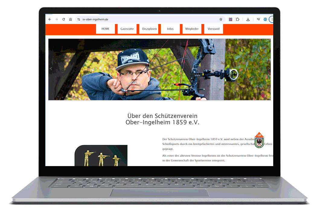 Beispiel einer Vereinswebsite